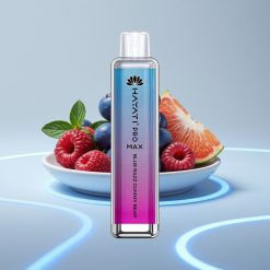 Hayati Pro Max 4000 Puffs Disposable Vape Синяя Малиновая Жвачка, 5% Никотин, 1400mAh