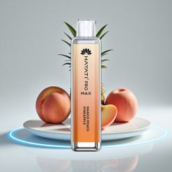 Hayati Pro Max 4000 Puffs Disposable Vape Манго Персик Ананас с перезаряжаемым аккумулятором и двойной сетчатой спиралью