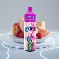 JNR Alien Max 18000 Puffs с LED дисплеем, Dual Mesh Coil и White Peach Razz