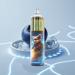 JNR Rocket-X 12400 Puffs Disposable Vape с регулируемым воздушным потоком и RGB подсветкой, Голубичный Лёд
