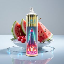 JNR Rocket-X 12400 Puffs Disposable Vape с вишней и арбузом, регулируемым воздушным потоком и RGB подсветкой