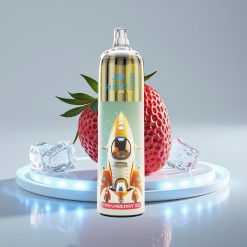 JNR Rocket-X 12400 Puffs с клубникой и льдом, Mesh Coil 1.2Ω, RGB