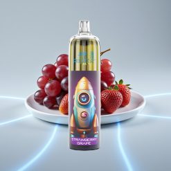 JNR Rocket-X 12400 Puffs с регулируемым воздушным потоком и RGB подсветкой Клубника Виноград