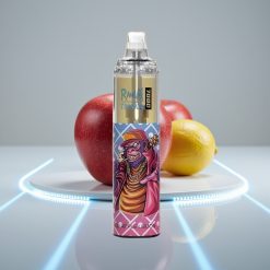 Fumot Tornado 7000 Затяжек Красное Яблоко Лимон 14ML Mesh Type-C RGB